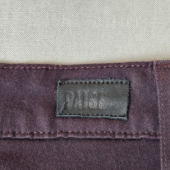 Paige Verguro Ankle Jeans Size 29 Burgundy Stretchy - Picture 5 of 9